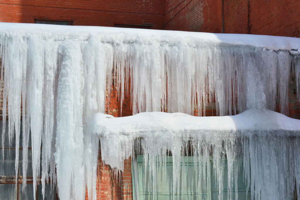 Freezing temperatures on roof