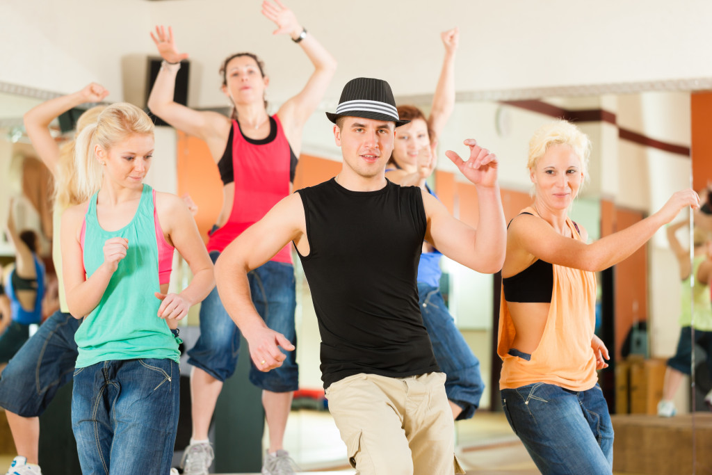 Young people dancing in a studio