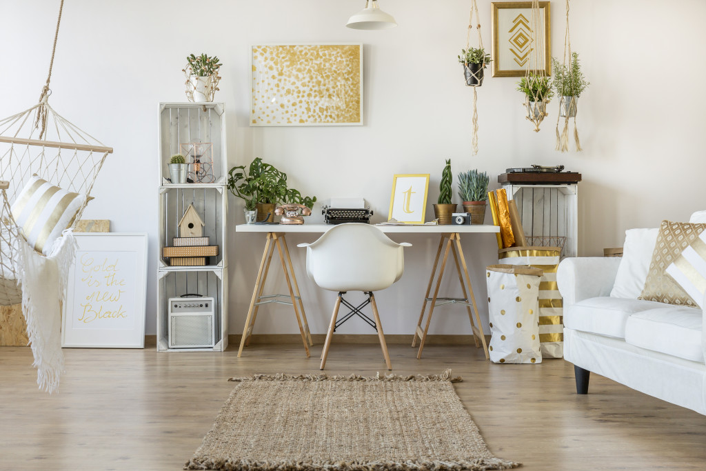 multifunctional loft apartment with home office