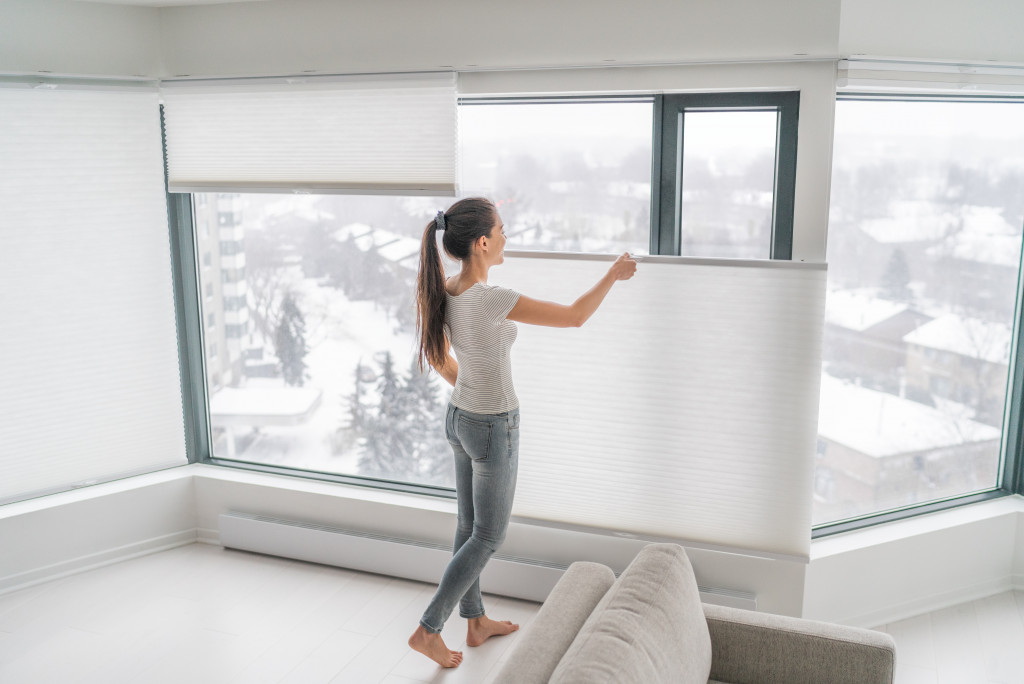 Modern top down bottom up privacy cellular shades